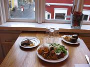  At the &Aacute; N&aelig;stu Gr&ouml;sum, a vegetarian restaurant.