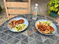  Veggie Burger and Penne Dinner at the Patio of Aqualina Inn